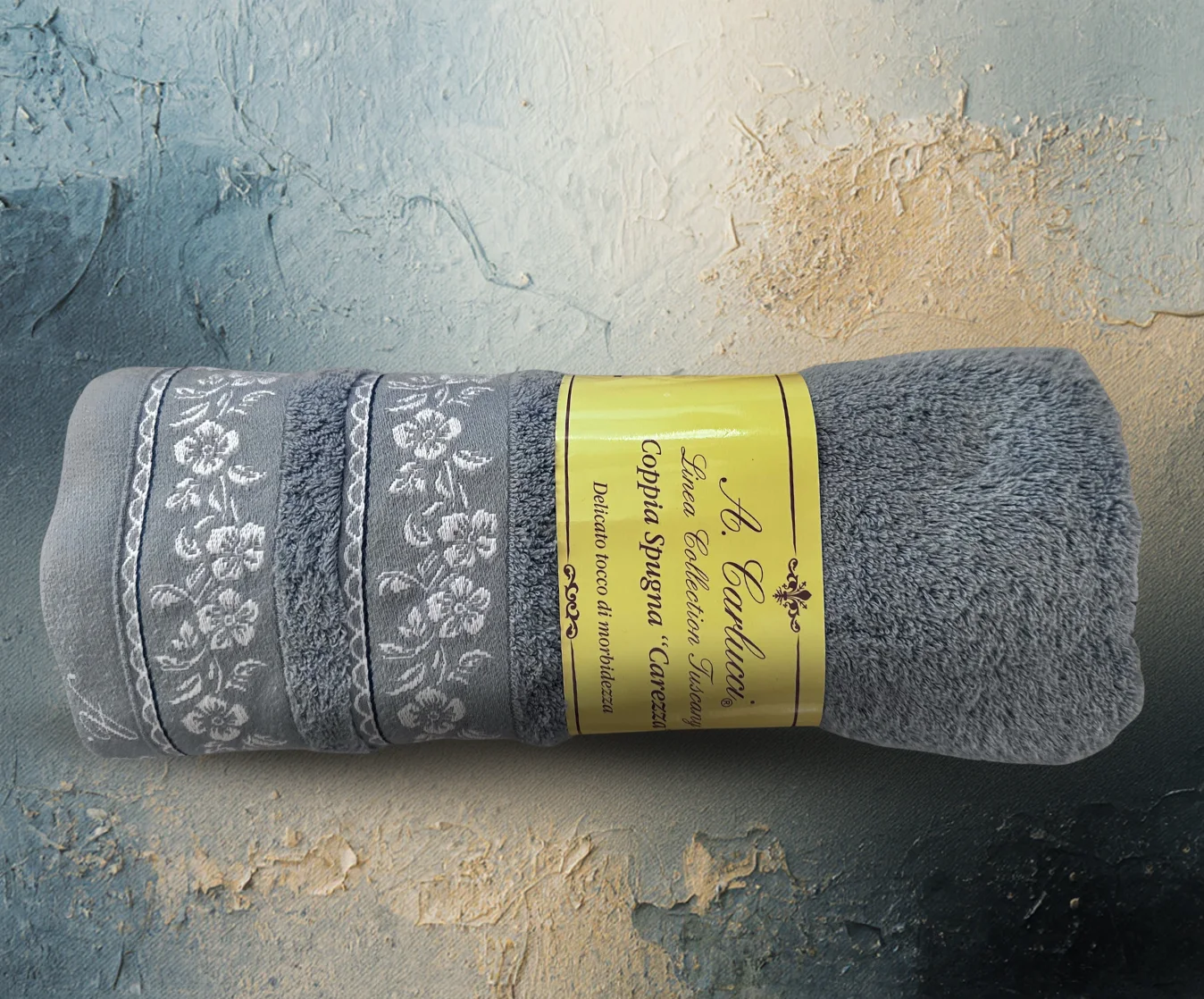 Asciugamani Coppia Spugna Carezza