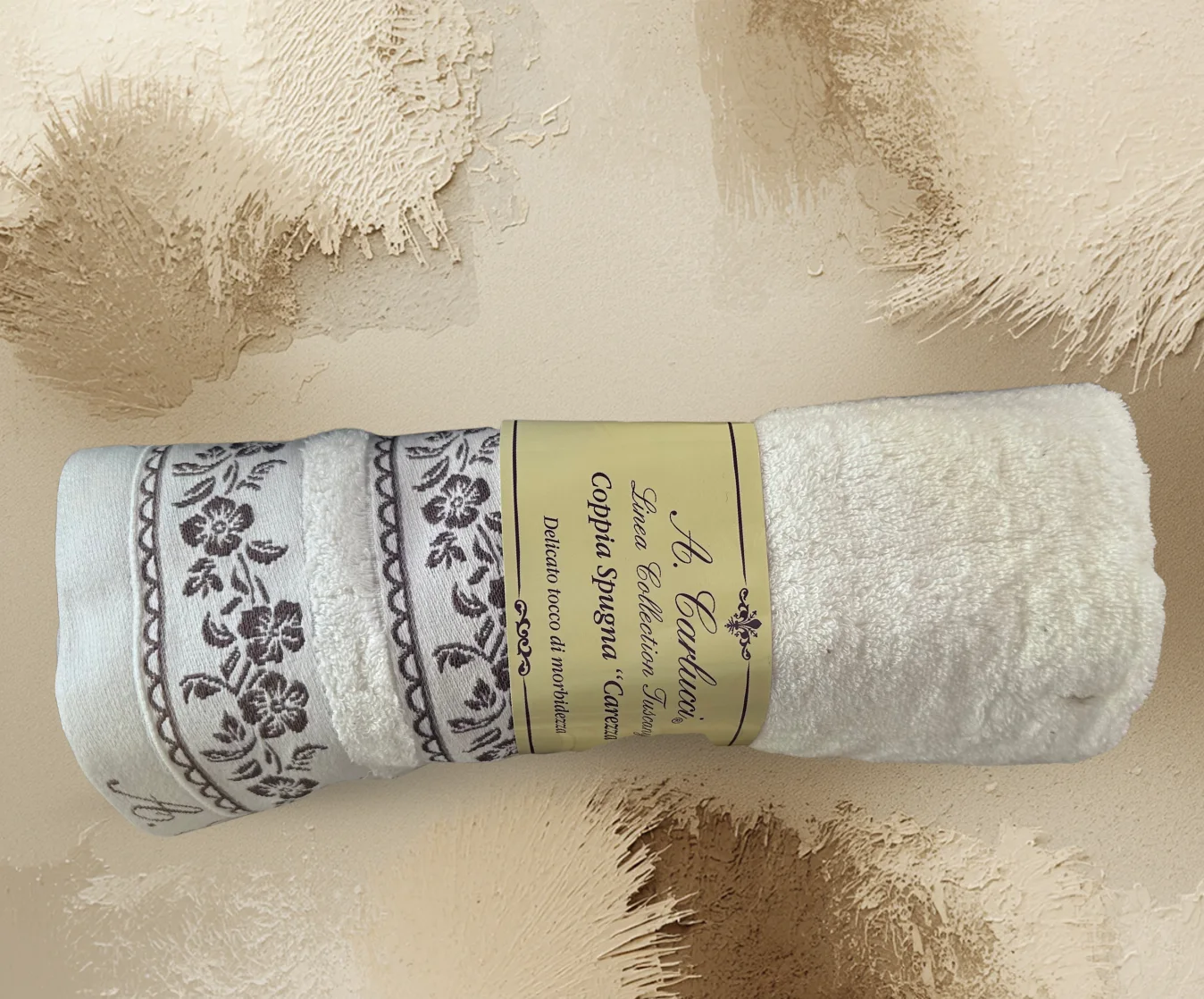 Asciugamani Coppia Spugna Carezza Asciugamani Coppia Spugna Carezza