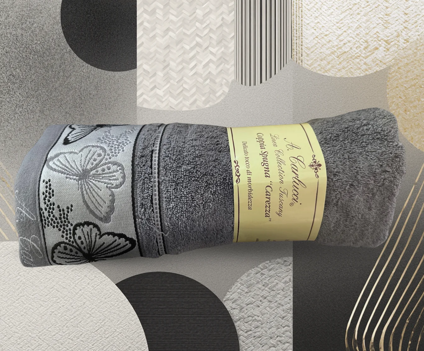 Asciugamani Coppia Spugna Carezza