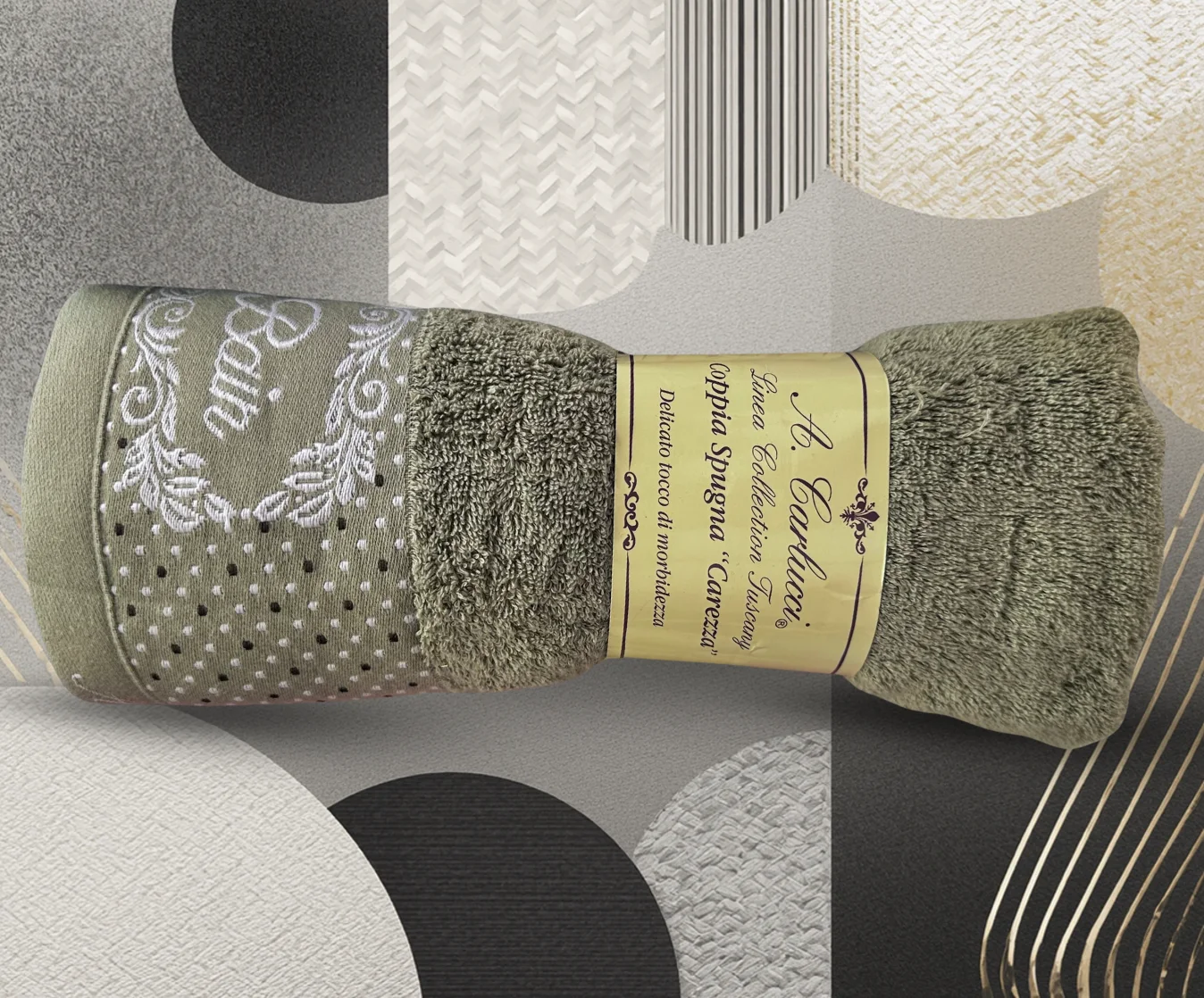 Asciugamani Coppia Spugna Carezza Asciugamani Coppia Spugna Carezza