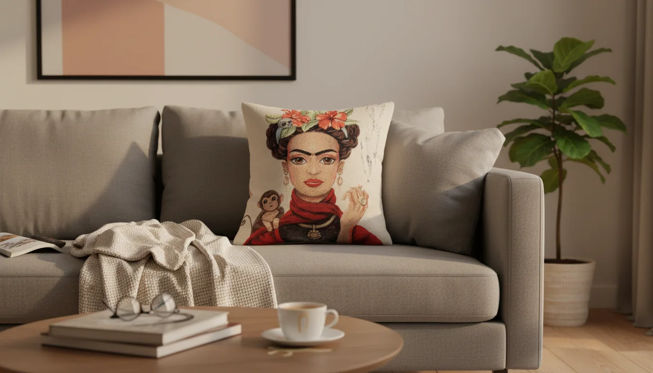 cuscino Frida Kahlo ambiente